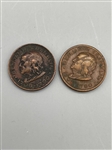 (2) Benjamin Franklin Memorial Medals