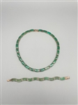 Chile Sterling Silver and Turquoise Choker and Bracelet