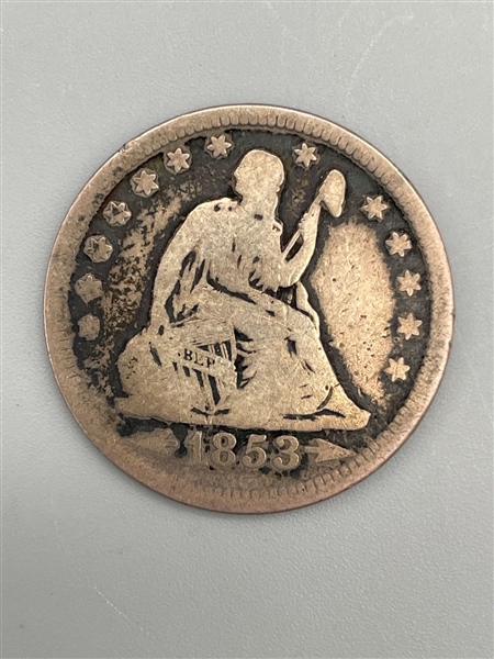 1853 United States 25 Cent Seated Liberty Coin