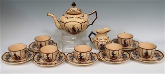 Quimper Faience Pottery Vintage Tea Set