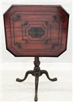 Victorian Mahogany Carved Tilt Top Candle Stand