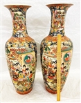 (2) Large Palatial Asian Floor Vases