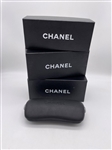 (3) Empty Chanel Sunglasses Boxes One With Case