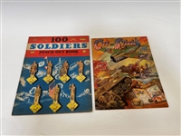 (2) Punch Out Childrens Military Paper Books