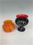 (2) Pieces of Art Glass Vases