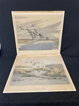 Pair of Roland Clark Duck Lithographs