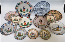Quimper Faience France Pottery Plate Lot