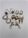 (7) Pairs of Sterling Silver Modernists Earrings