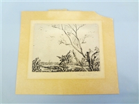 Frank Wilcox Small Etching 