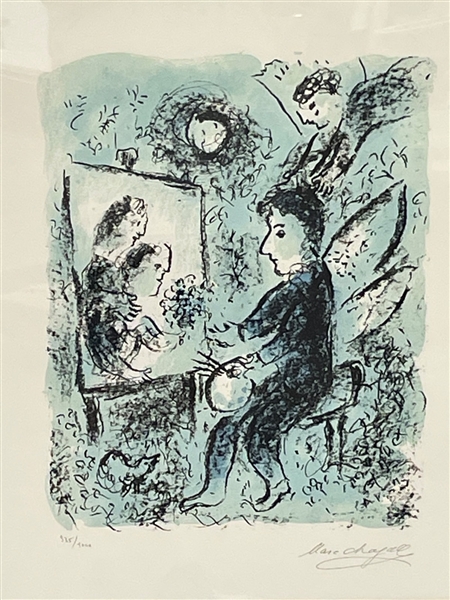 Marc Chagall (Russian/French 1887-1985) Lithograph Towards Another Light Published by Charles Sorlier, Paris