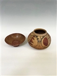 (2) Pieces Acoma Pueblo Pottery: Vase and Bowl