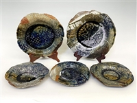 (4) Nancy Dudchenko Art Pottery Stoneware Dishes