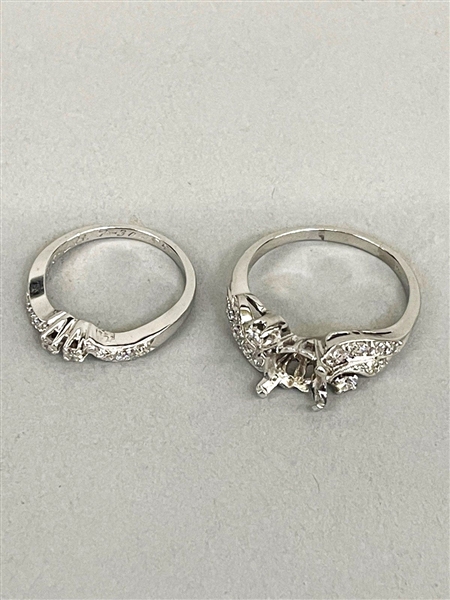 Platinum and Diamond Wedding Ring Set