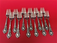 (12) Lunt Sterling Silver "Eloquence" Salad Forks