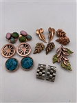 (7) Pairs of Copper Jewelry One Matching Brooch