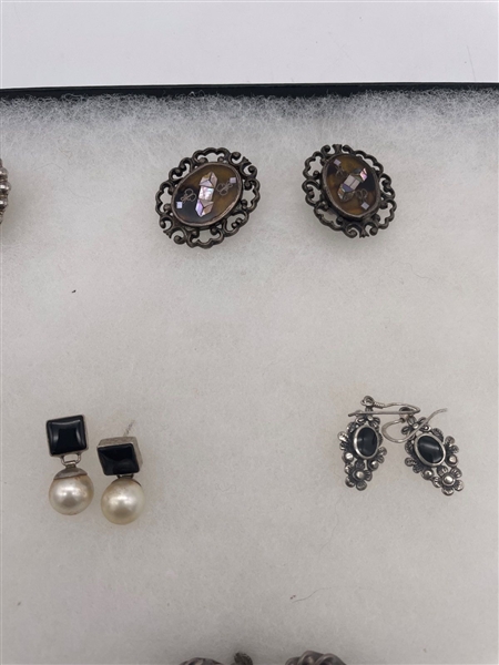 (10) Pairs Sterling Silver Earrings