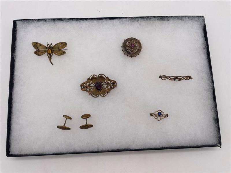 Group of Gold Filled Victorian Jewelry