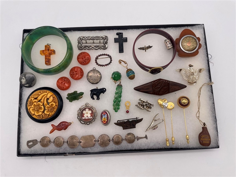 Group of Miscellaneous Costume Jewelry and Trinkets