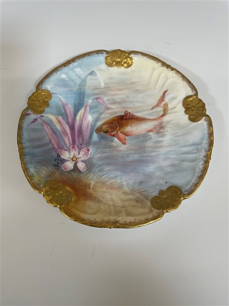 Porcelain Hand Painted Fish Plate