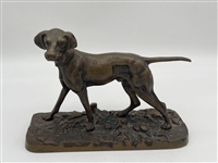 Bronze Sculpture of Pointer Hunting Dog
