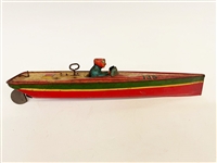 Lindstrom Seped Boat Tin Wind Up Toy