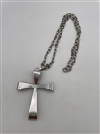 Sterling Silver Cross and Necklace Signed Wells