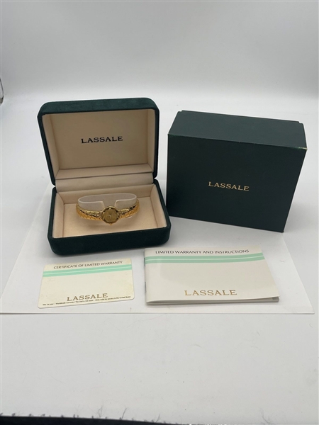 LaSalle Ladies Watch Gold Tone in Original Box