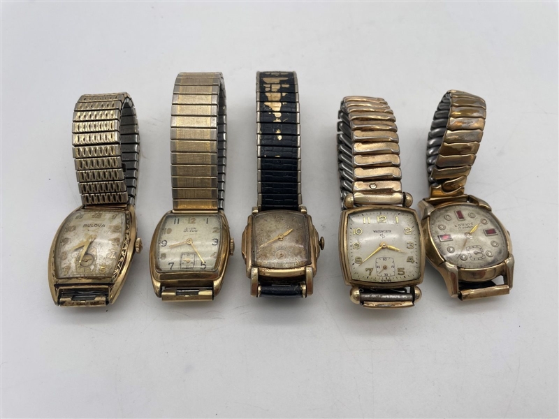 (5) Gold Filled Mens Dress Watches