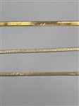 14k Gold Herringbone Necklace and Bracelet