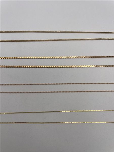 (4) 14k Gold Necklaces