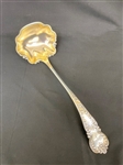 Unusual Sterling Silver Scalloped Bowl Punch Ladle