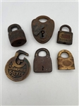 (6) Antique Brass Locks