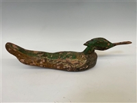 Early Hand Painted Carved Duck Decoy