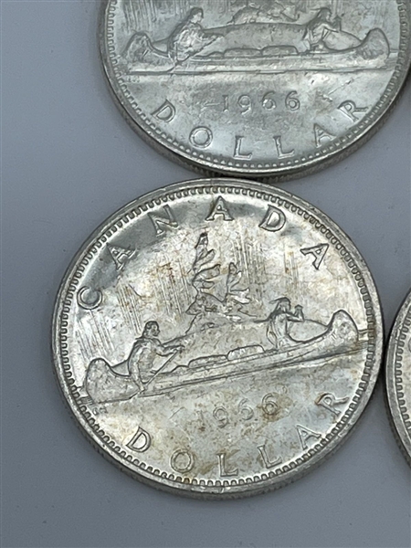 (6) 1966 Canada Silver Dollars (#306)