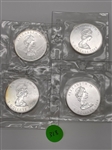 (4) Canada 1988 1 Ounce .999 $5 Dollar Coin Proof OGP Sealed (#318)