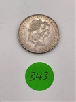 1854 Austria 2 Gulden Silver Coin (#343)