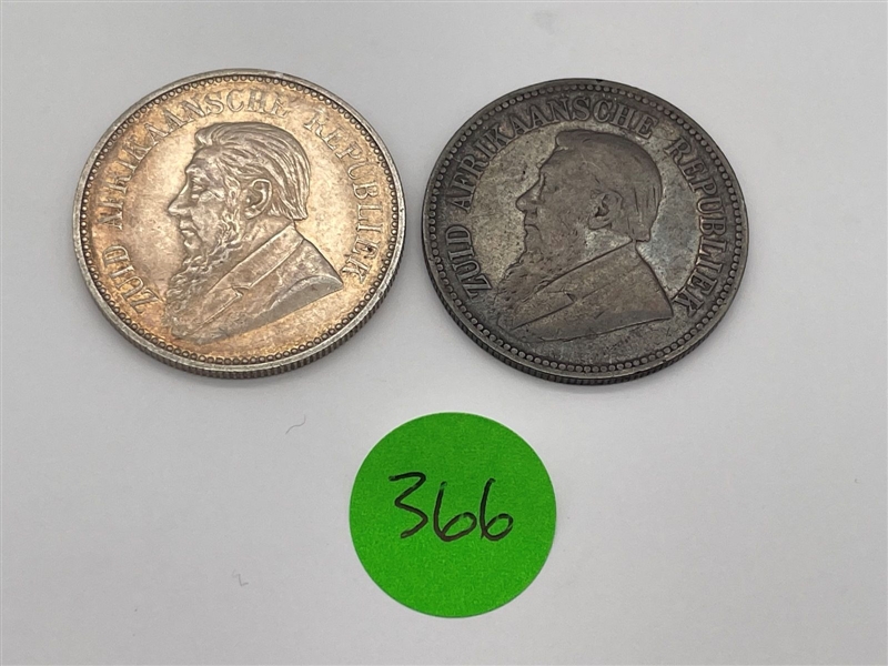 (2) South Africa 2 1/2 Shillings (#366)