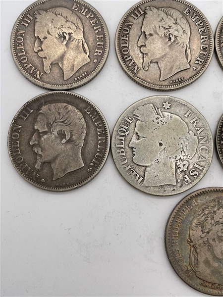 (13) France 2 Francs Silver Coins (#382)