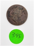 1766 Ireland Hibernia Copper George III Long Bust 1/2 Penny (#395)