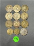 (12) Jamaica 1/2, and 1 Penny Coins (#474)