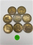 (8) History Channel Bronze Tokens (#533)