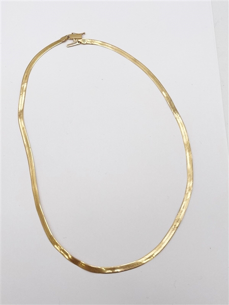 14k Gold Herringbone Necklace