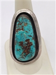 Large Sterling Silver and Turquoise Ring