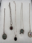 (5) Sterling Silver Necklaces with Pendants