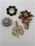 (4) Costume Brooches KJL and Others