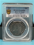 1827 50 Cent Capped Bust Square Base 2 PCGS Genuine VF Detail