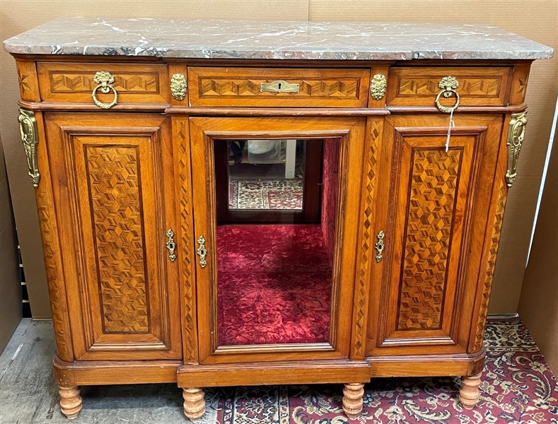 Late 19th Century Napoleon III Style Parquetry Sideboard