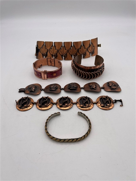 Group of Copper Bracelets: Matisse and Renoir and Rebajes
