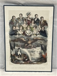 Hand Tinted Engraving Napoleon Family Engraved by Enrico Corty
