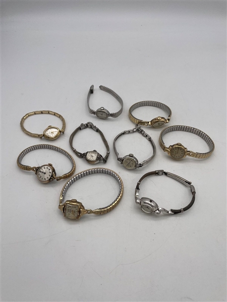 (9) Gold Filled Ladies Watches